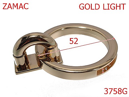 Inchizatori poseta - 3758G/INCHIZATOR POSETA-52-mm---gold light---14K16--