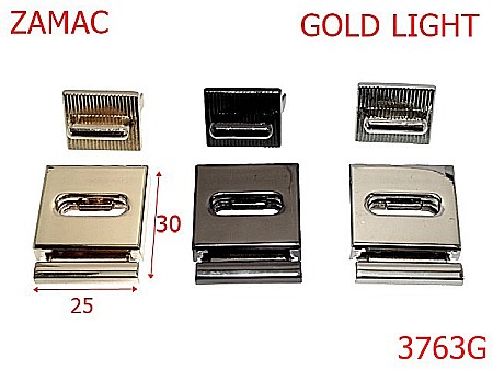 Inchizatori - 3763G/INCHIZATOARE ASCUNSA-25-mm---gold light---14K18--