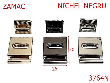 Inchizatori - 3764N/INCHIZATOARE ASCUNSA-25-mm---nichel negru---13A17--