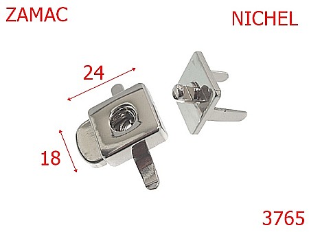 Inchizatori poseta - 3765/INCHIZATOARE ASCUNSA-18.5-mm---nichel---13B16--