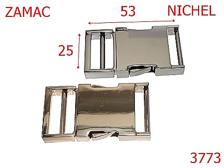 Tridenti - 3773/TRIDENT METALIC-25-mm---nichel---14E13--