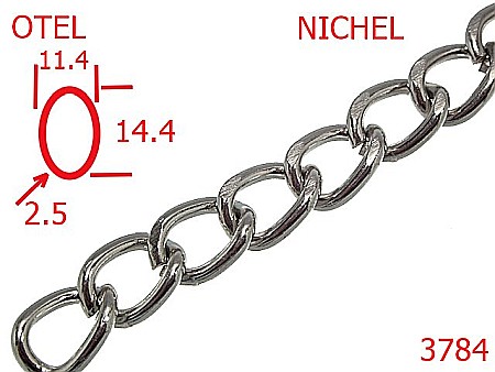 Lant poseta otel - 3784/LANT OTEL-11.4-mm-2.5-nichel---13F1/13F2--