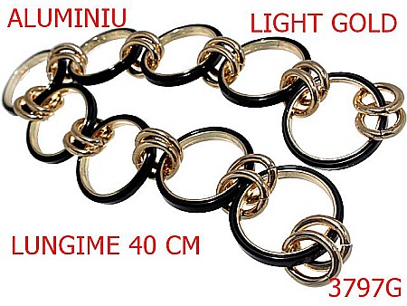 Lant poseta aluminiu - 3797G/LANT ALUMINIU-400-mm---gold light---13J2--