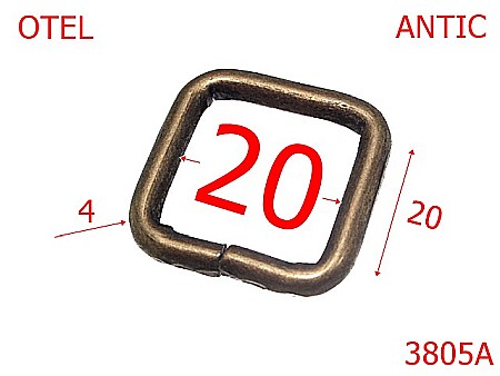 Inele dreptunghiulare - 3805A/INEL DREPTUNGHIULAR-21-mm-4-antic---3G8-1A2/7B8--