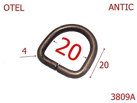 Inele D - 3809A/INEL D -20-mm-4-antic-3D8-2G6-3A1----