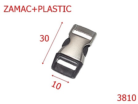 Plastice - 3810/TRIDENT METAL + PLASTIC-10-mm---nichel---Ai17/1C4--