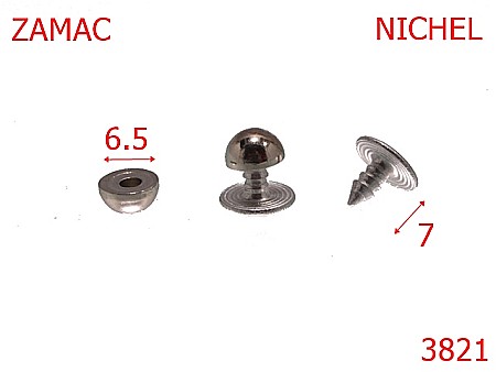 Bumbi ornamentali - 3821/BUMB ZAMAC-6.5-mm---nichel-Ai20--10B24--