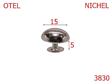 Bumbi ornamentali - 3830/BUMB ORNAMENTAL-15-mm---nichel---4H4--