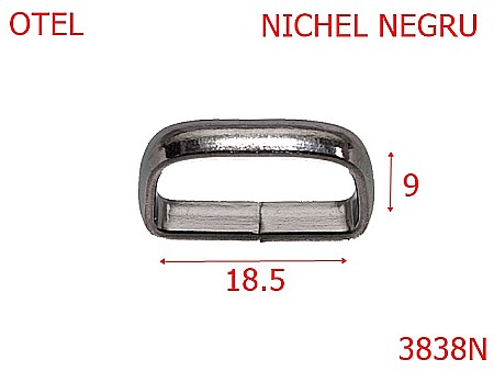 Pasant pafta - 3838N/TRECERE PAFTA-18.5-mm---nichel negru---1B6--