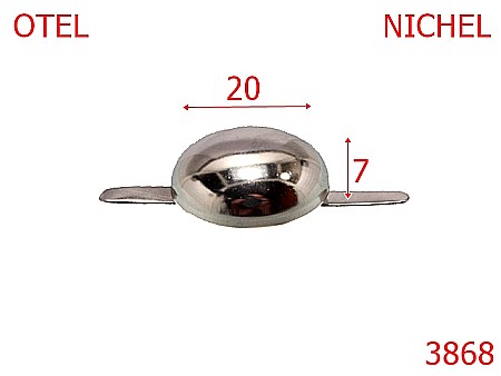 Picioruse fund - 3868/PICIORUS SEMISFERIC 2 CM -20-mm---nichel---14C18--