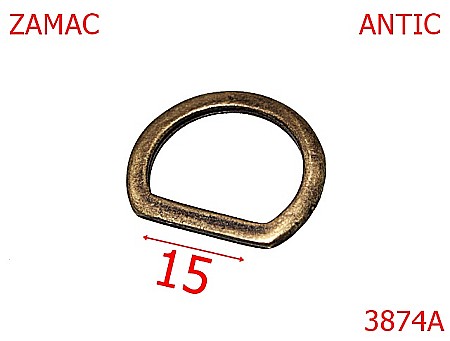 Inele D - 3874A/INEL D 1.5 CM-15-mm---antic-2F4----