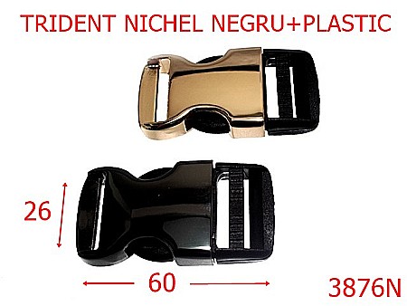 Tridenti - 3876N/TRIDENT 2.6 CM-26-mm---nichel negru---1C1/5i1--