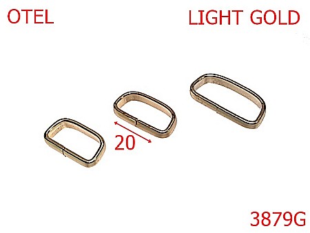 Pasant pafta - 3879G/PASANT PAFTA 20 mm-20-mm---gold light---1C6--
