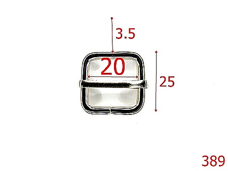 Catarame - 389/CATARAMA REGLAJ  2CM X 3.5MM NIKEL-20-mm-3.5-nichel-1A1-1C6-6J1/6I6--