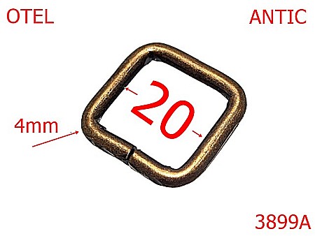 Inele dreptunghiulare - 3899A/INEL DREPTUNGHIULAR 3 CM-20-mm-4-antic--3G6---