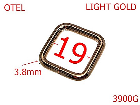 Inele dreptunghiulare - 3900G/INEL DREPTUNGHIULAR-19-mm-3.8-gold light---3G7-1C4--