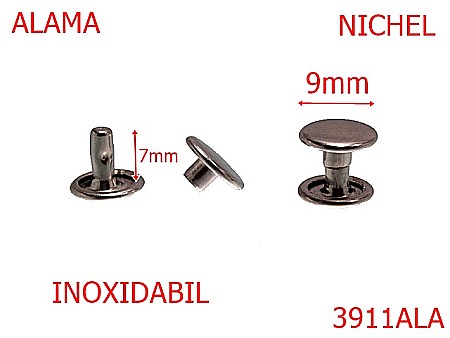 Capse rapide - 3911ALA/CAPSA RAPIDA 9mm-9-mm---nichel-16C9----