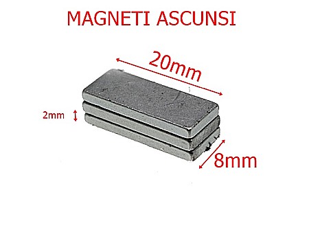 Magneti - 3912/MAGNET ASCUNS 20X8-20X8-mm---nichel-----