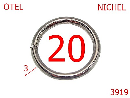 Inele rotunde - 3919/INEL ROTUND-20-mm-3-nichel--4H2-4F8-7E6--