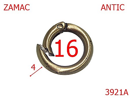 Inele rotunde - 3921A/INEL CARABINA-16-mm-4-antic---10A18--