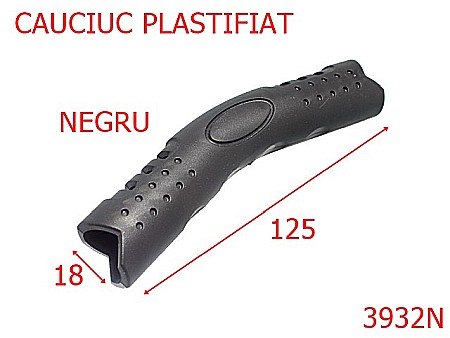 Plastice - 3932N/MANER TUBULAR-125-mm-18-negru-----