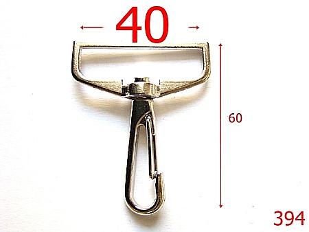 Carabine poseta - 394/CARABINE-40-mm---nichel---5B2/7C6--K7