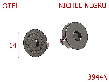 Magneti - 3944N/MAGNET-14-mm-3-nichel negru--15B1---