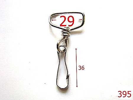Carabine poseta - 395/CARABINE-29-mm---nichel---5C2--K18