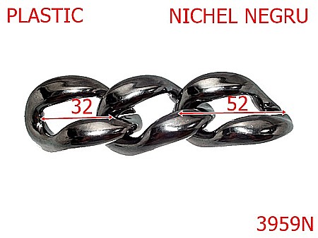 Plastice - 3959N/ZA LANT PLASTIC-52-mm---nichel negru-----