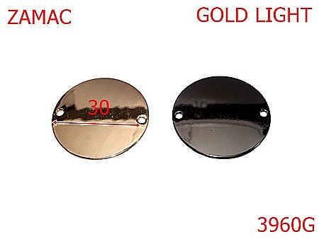Accesorii confectii - 3960G/ORNAMENT DISC-30-mm---gold light-T18----