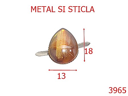 Accesorii confectii - 3965M/ORNAMENT LACRIMA-18-mm---MARON---10D6--
