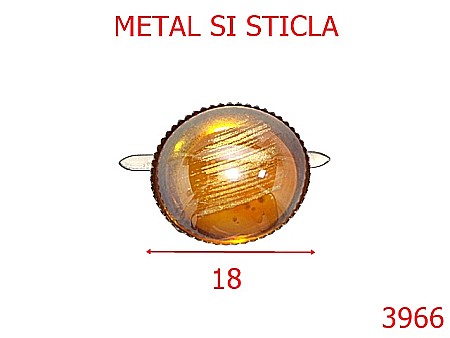 Accesorii confectii - 3966M/ORNAMENT STICLA-18-mm---MARON-AR40----