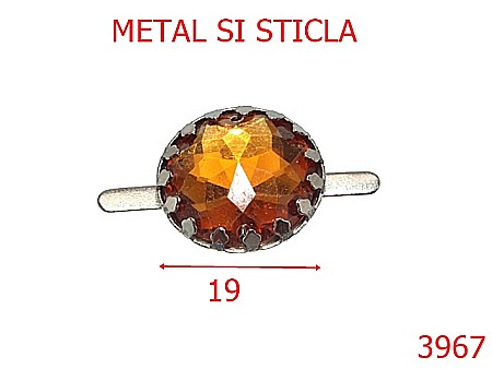 Accesorii confectii - 3967M/ORNAMENT STICLA-19-mm---MARON-----