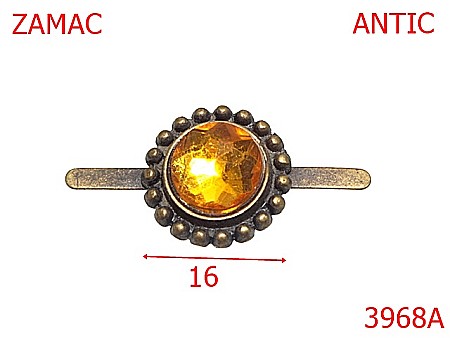 Accesorii metalice pentru marochinarie - 3968A/ORNAMENT ANTIC-16-mm---antic-----