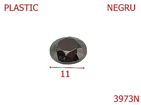 Plastice - 3973N/ORNAMENT ACRILIC-11-mm---negru-----