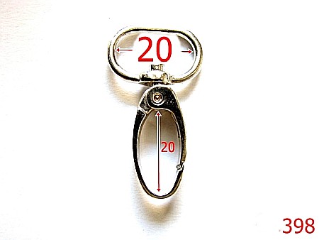 Carabine poseta - 398/CARABINE-20-mm---nichel-5j4--5A1--O20