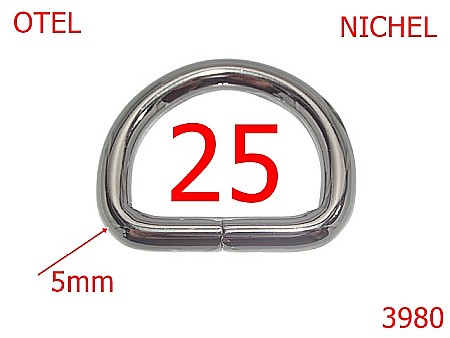 Inele D - 3980/INEL D-25-mm-5-nichel-----