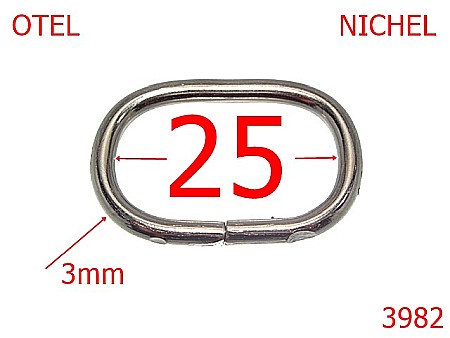 Inele ovale - 3982/INEL OVAL-25-mm-3-nichel---7G8--
