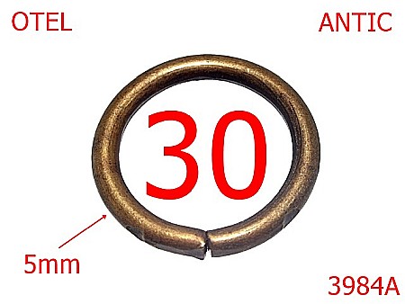 Inele rotunde - 3984A/INEL ROTUND-30-mm-5-antic-4L4--GONDOLA--