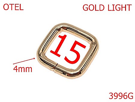 Inele dreptunghiulare - 3996G/INEL PATRAT-15-mm-4-gold light---3J5--