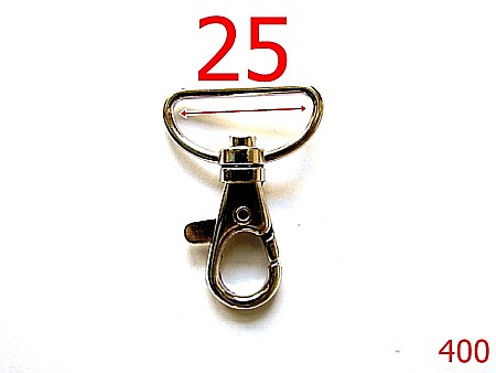 Carabine poseta - 400/CARABINE-25-mm---nichel---5i2-5A1--A24