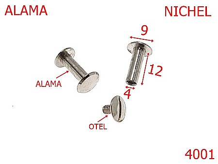 Suruburi fixare - 4001/SURUB FIXARE-12-mm-4-nichel-AC25----