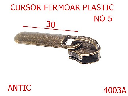 Cursori fermoar plastic - 4003A/CURSOR  FERMOAR PLASTIC-NO 5-mm---antic-----