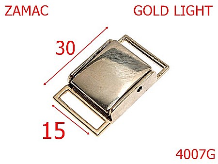 Accesorii confectii - 4007G/INCHIZATOARE-15-mm---gold light-----
