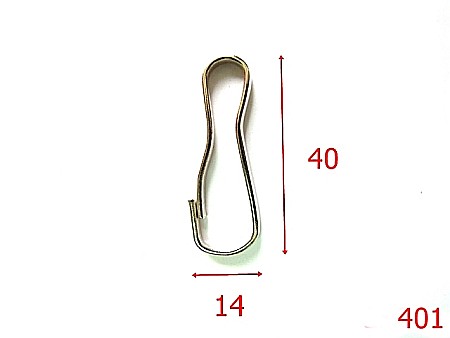 Carabine poseta - 401/CARABINA OTEL SIMPLA  NIKEL-40X14-mm---nichel---5A2-5E6-K19