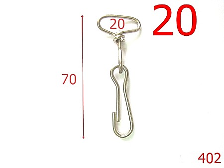 Carabine poseta - 402/CARABINA OTEL 2 CM NIKEL-20-mm---nichel--5E7-5i1-5D1-5A6-D31