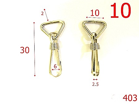 Carabine poseta - 403/CARABINA OTEL  1 CM-10-mm---nichel--5S9-5E1--D30