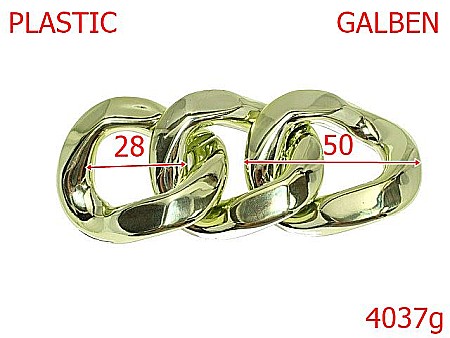 Lant material plastic - 4037g/ZA LANT PLASTIC-50-mm---GALBEN-----