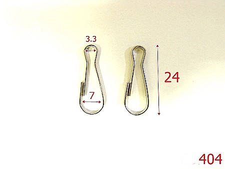 Carabine poseta - 404/CARABINA SIMPLA OTEL-24X10-mm---nichel--5C6-5B8-7B3/7A5/1B7--A25