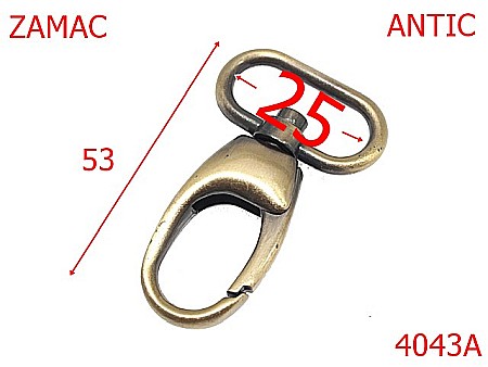 Carabine poseta - 4043A/CARABINA-25-mm---antic---5A6--